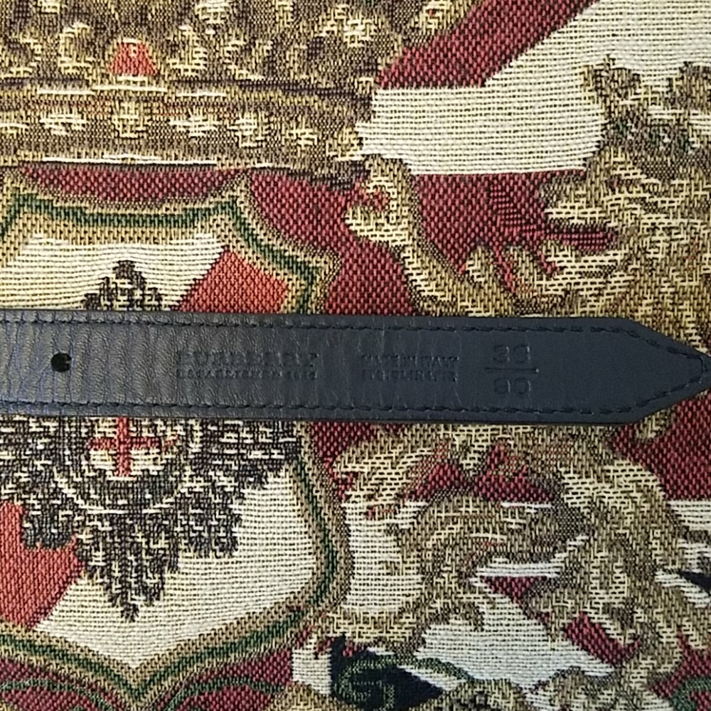 BURBERRY womens black patent belt Sz 36/90 - Picture 5 of 8
